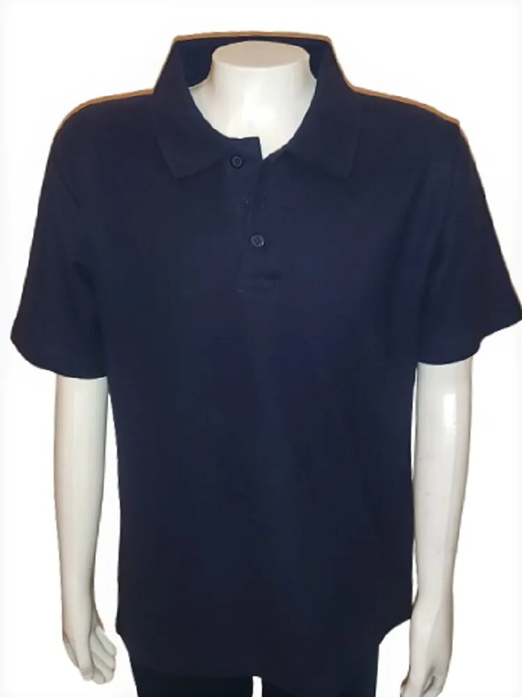 Premium Quality Double Pique Polo Shirts WHITE & NAVY Youth Unisex (Boys & Girls) School Uniform Kids Short Sleeve Golf Shirt (Pack of 4)