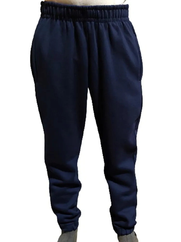 Kids Unisex Plain Elastic Cotton Terry Jogger Long Pants - FK10683