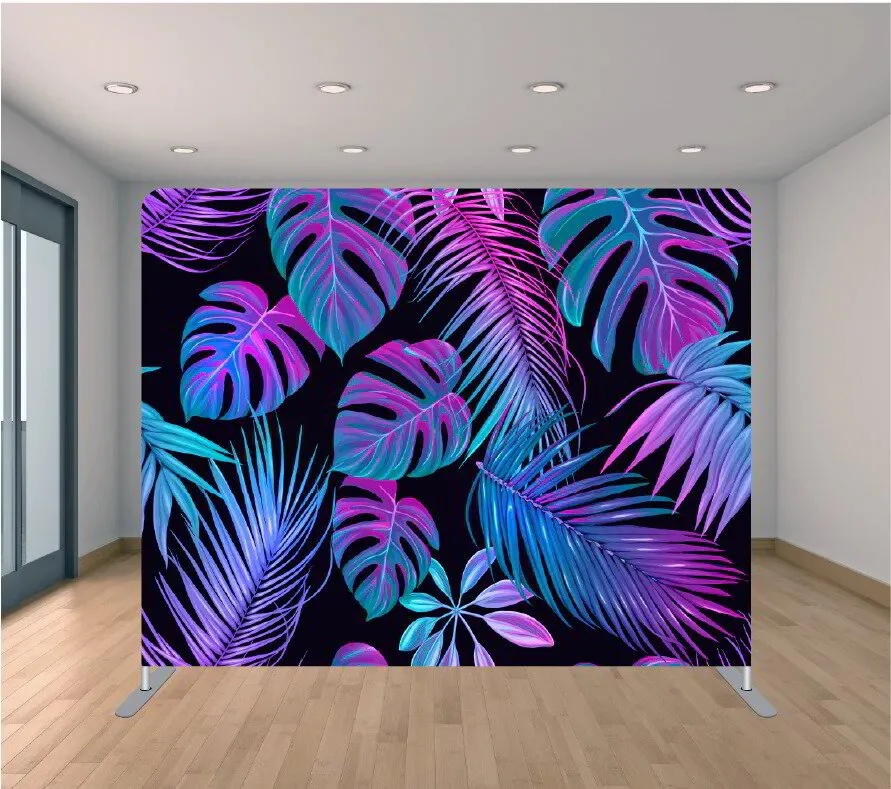 Dark Purple Tropic Pillowcase Backdrop