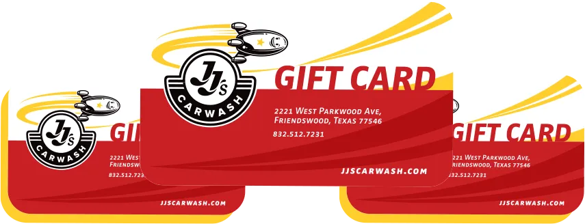 JJ's Car Wash Gift Cards Available
