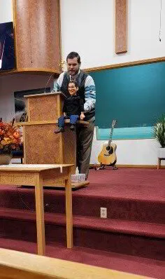 Evangelist Jonathan Cooper at baptist church with need for revival preaching ministry with jd ventriloquism
