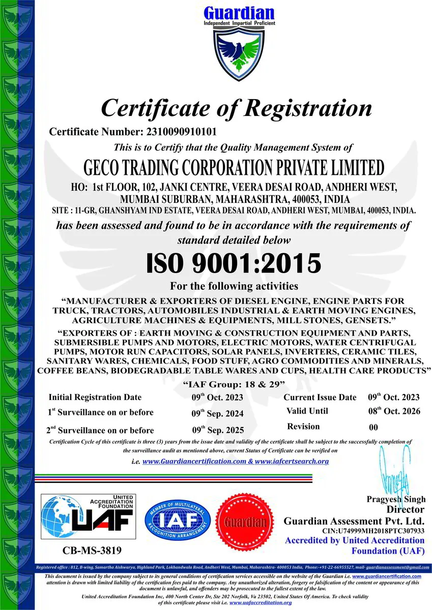 Geco Trading Corporation Pvt Ltd - After market Engine Parts in