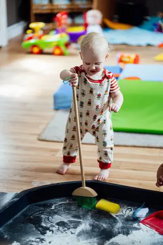 baby playing at nursery