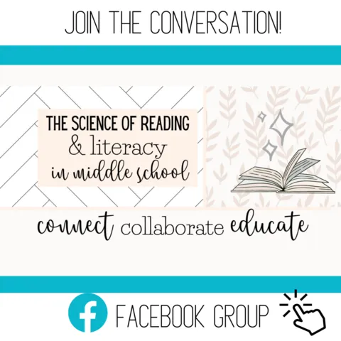 science of reading in middle school facebook group link