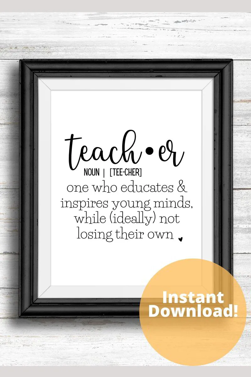 Definition of a Teacher - Digital Print