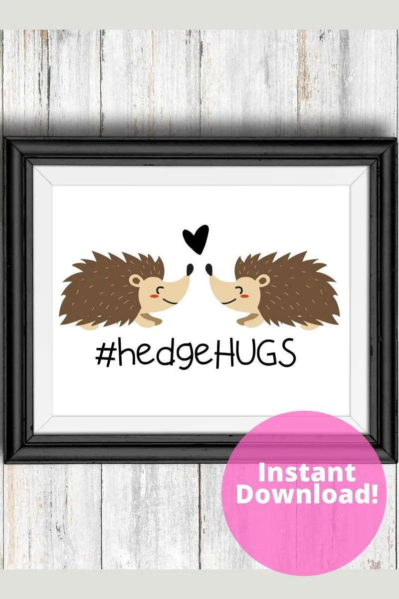 #hedgehugs Valentines Day Print