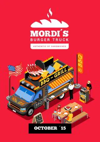 Mordi's Burger Truck Wrap