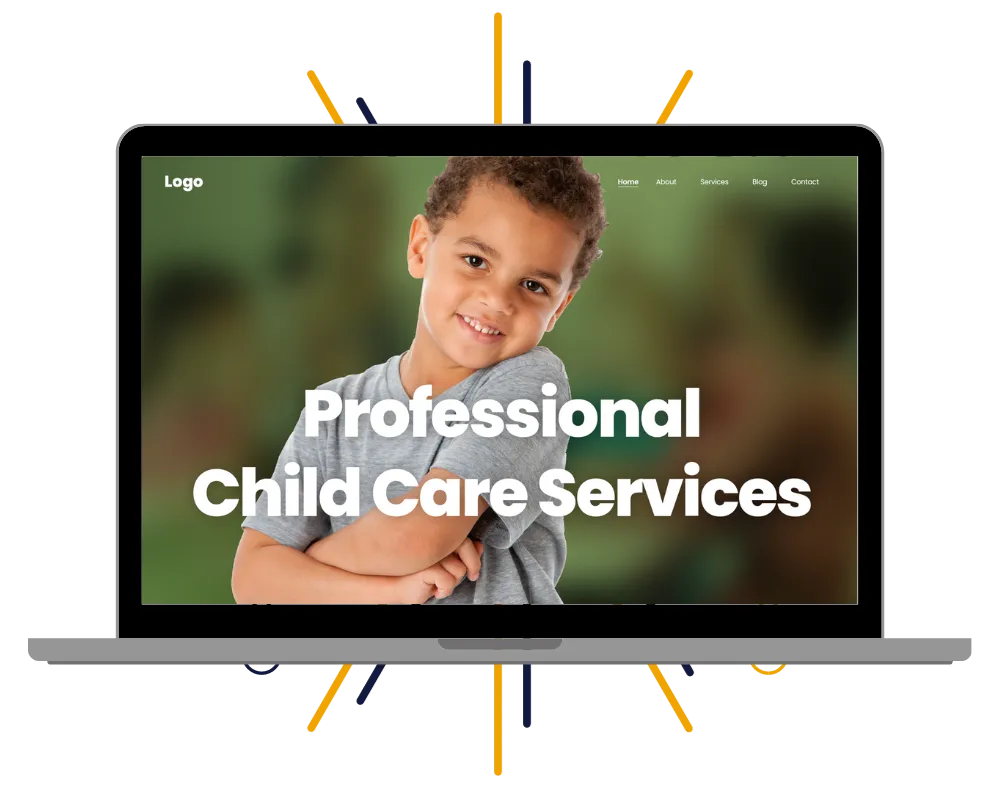 Professional child care service website 