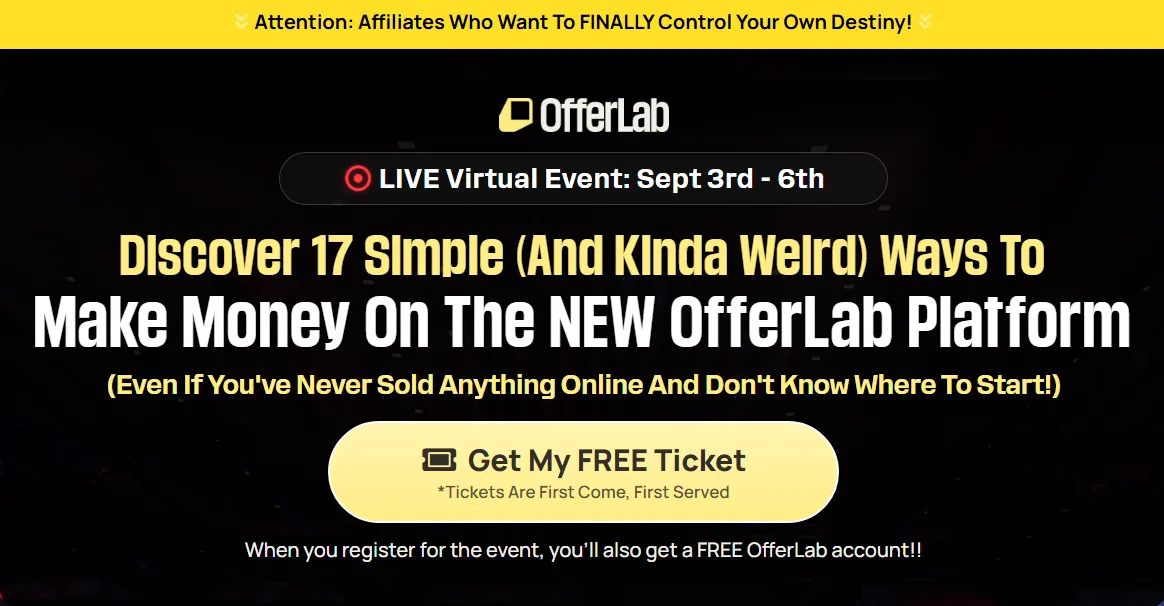 offer lab review + invitation and huge bonus... all in