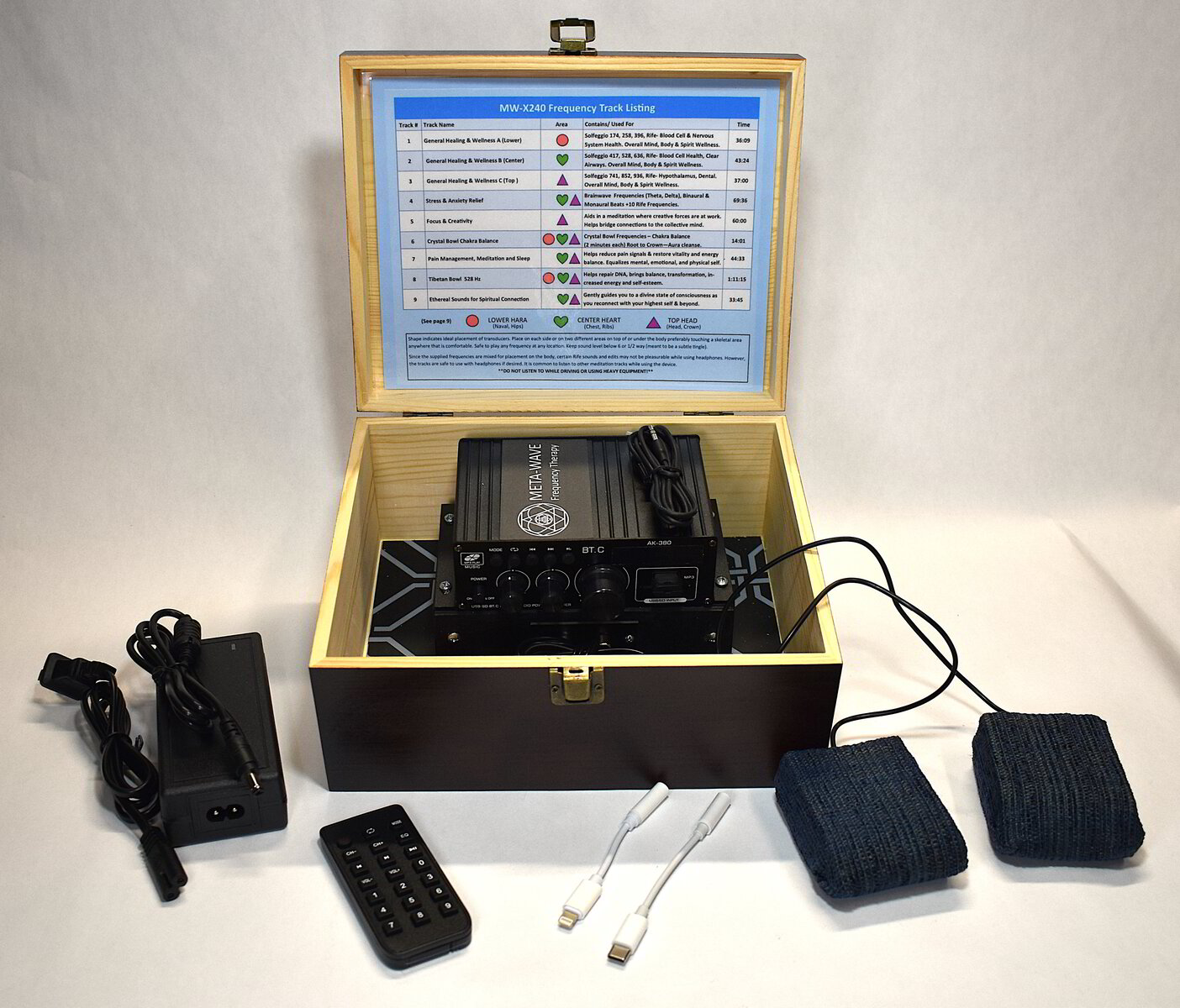 META-WAVE (MW-X240) Portable Frequency Generator with Body Transducers