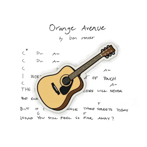 Handwritten "Orange Avenue" Chord Chart