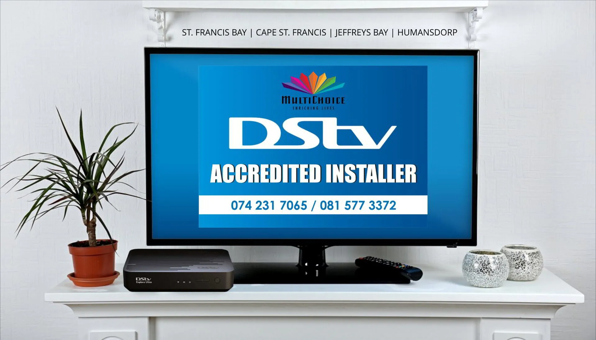 Accredited DSTV Installer available 24/7 in St Francis Bay