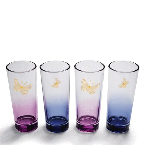 Purple Peace Ombre Glasses Set of 4