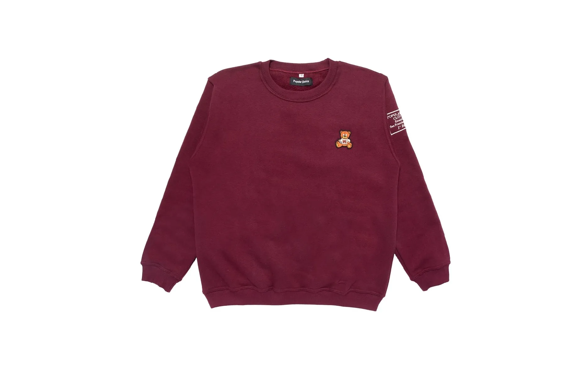 Small Bear Burgundy Crewneck