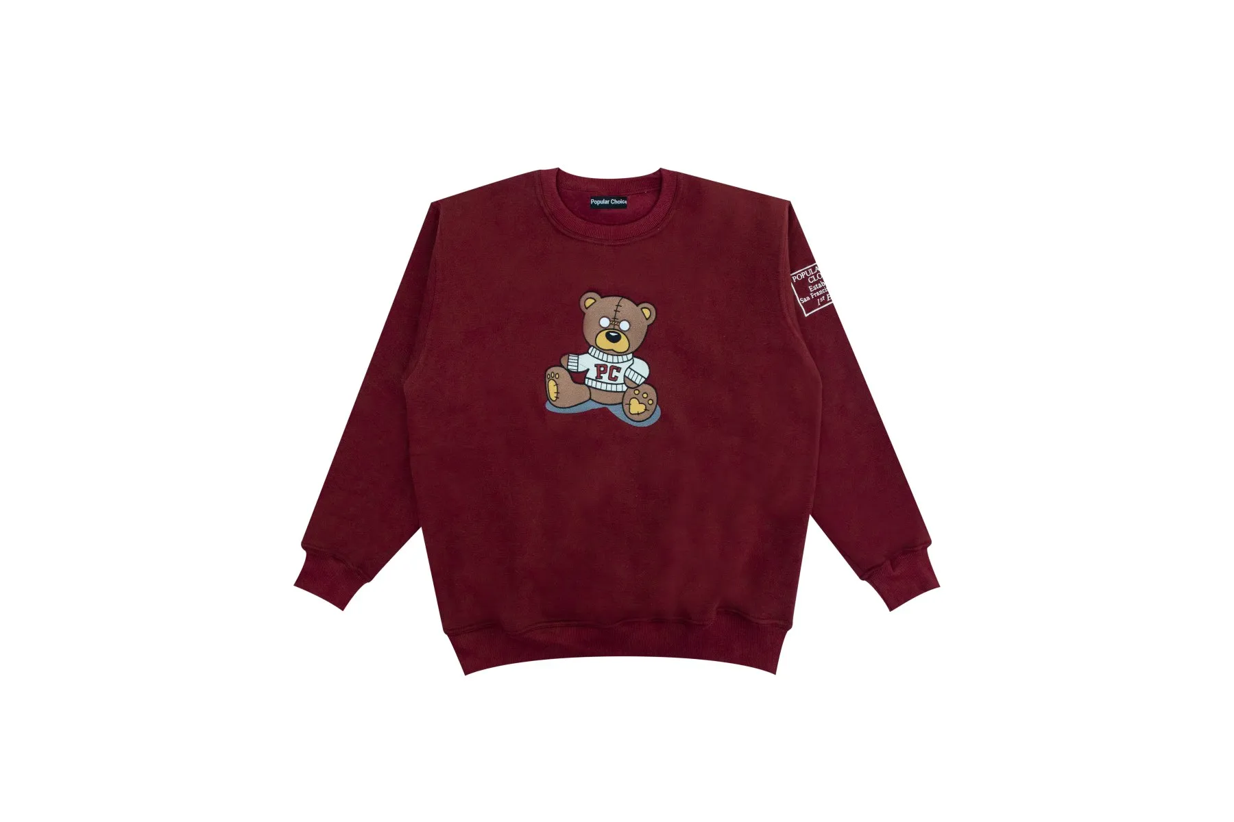 Big Bear Burgundy Crewneck