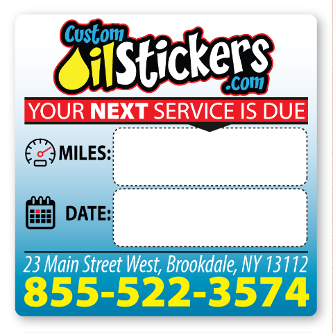 2 x 2 Inch 1 Roll 600 Pieces Oil Change Reminder Stickers Service Reminder Labels Low-Tack Windshield Stickers Black 