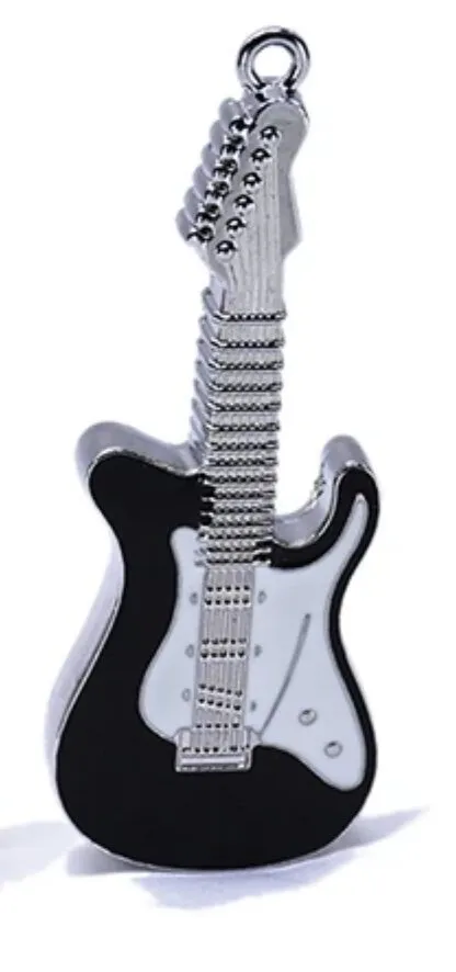 Metallic Guitar USB Flash Drive Key Chain