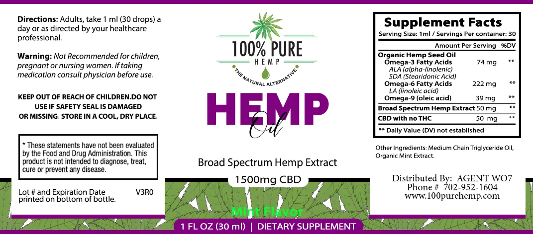 100% Pure Hemp Full Spectrum - Hemp Extract