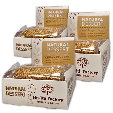 3 кутии натурални карамелени барчета HealthFactory