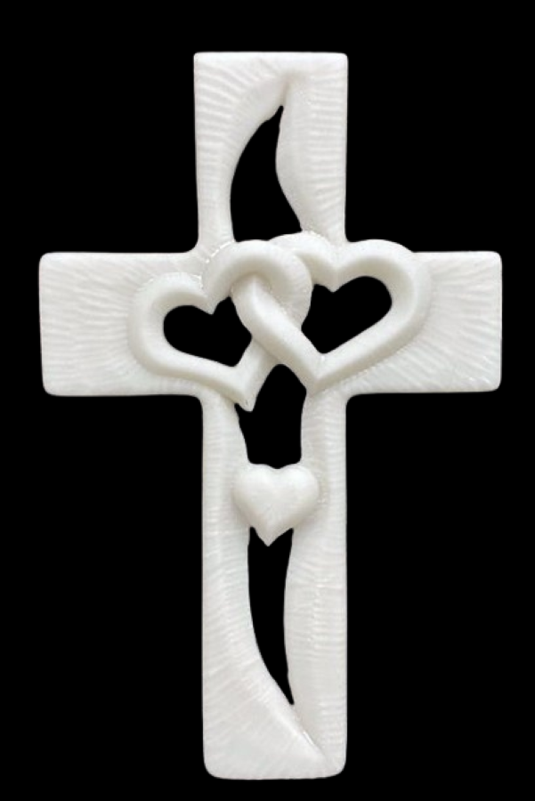 MARB-H16 : CROSS WITH HEARTS