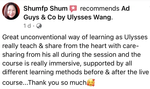 Ulysses Wang NLP Certification Review by Shum