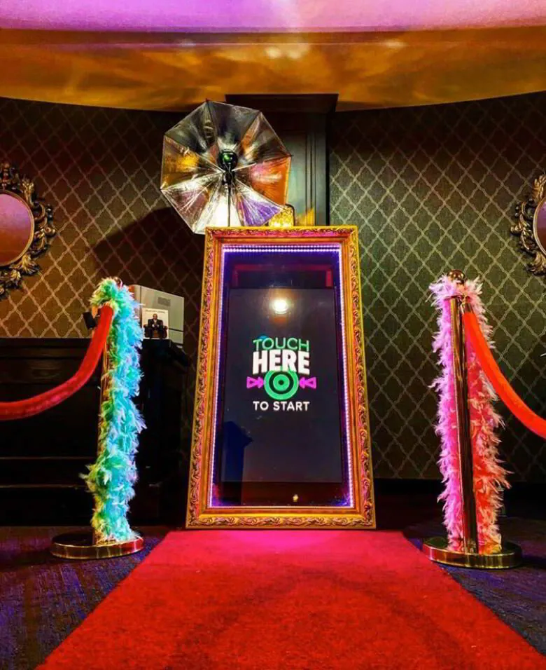 magic selfie mirror photo booth rental - royal reflections event rentals