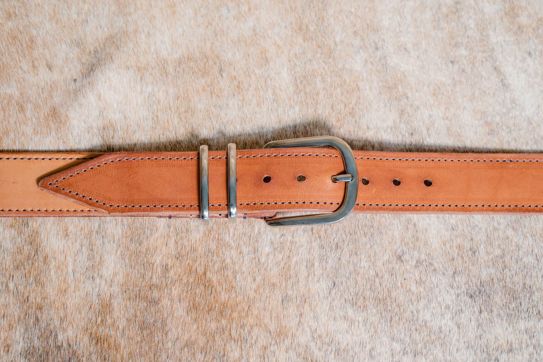 1 1/2" Dress Leather Belt : Natural, CLEARANCE