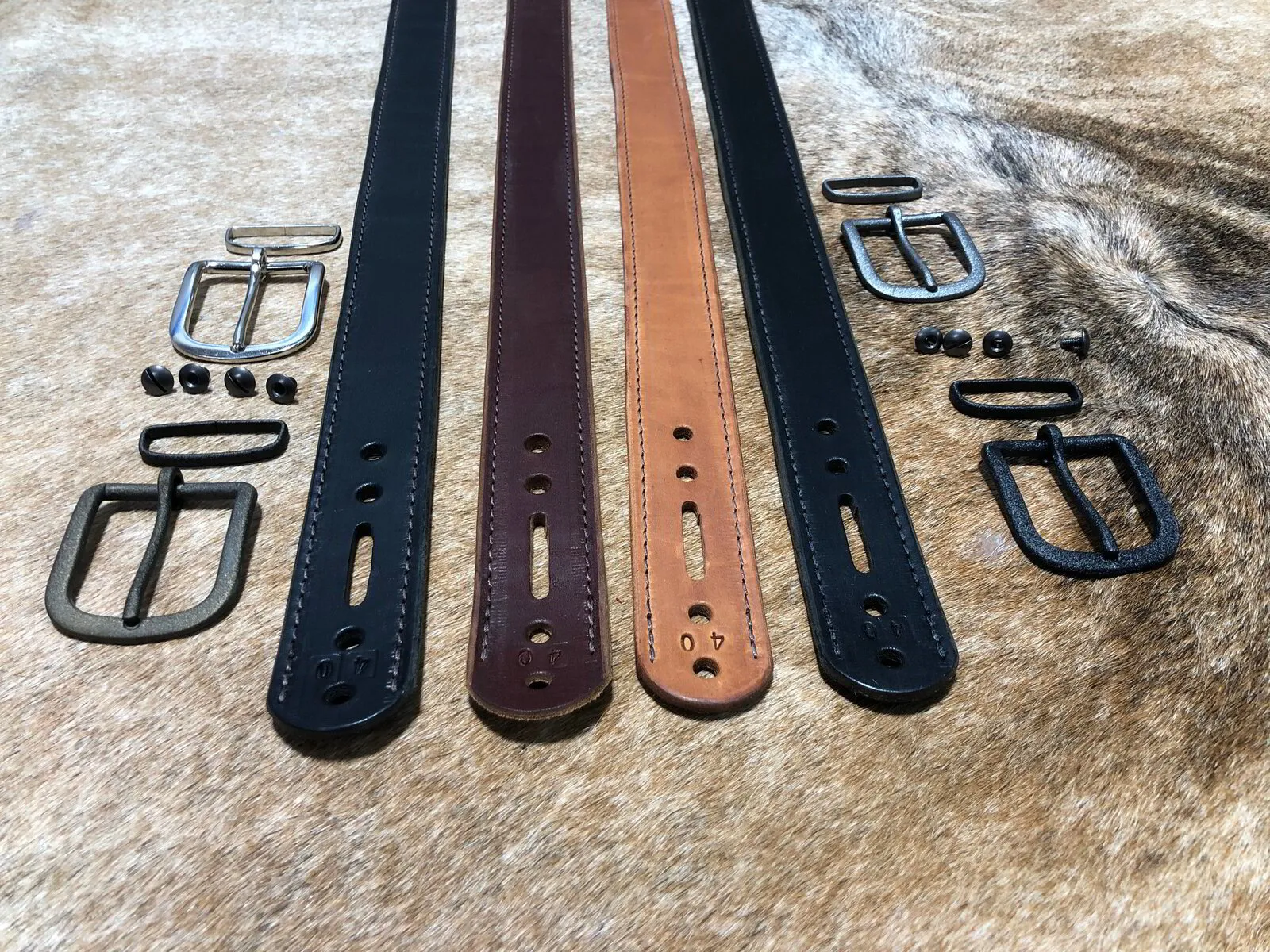 1 1/2"  Leather Belt Dress: Strap Only