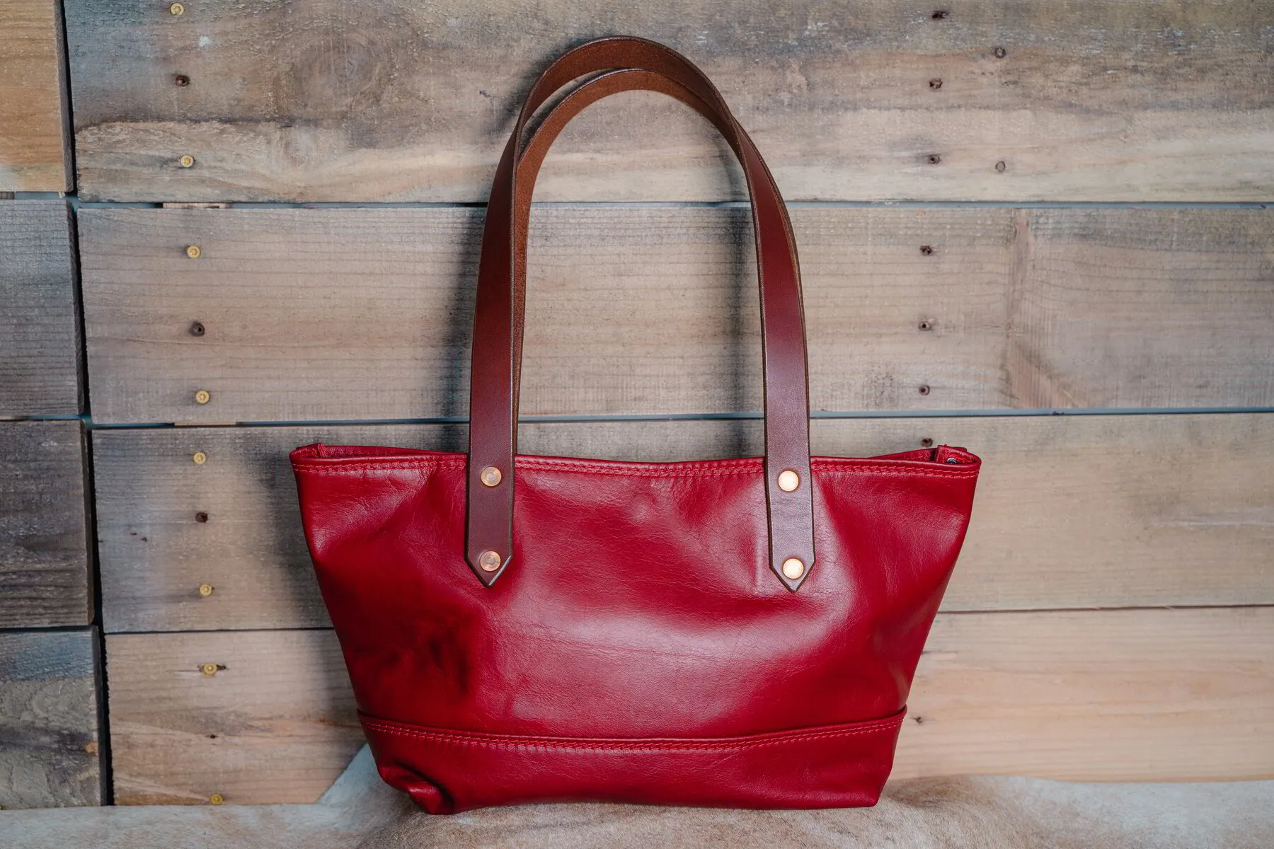 Small Deluxe Tote Bag : Red