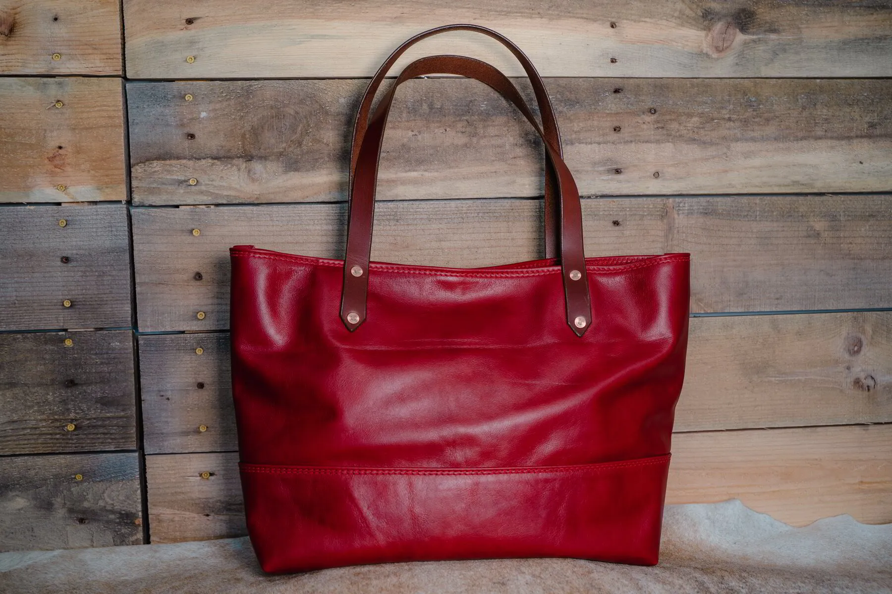 Large Deluxe Tote Bag : Red