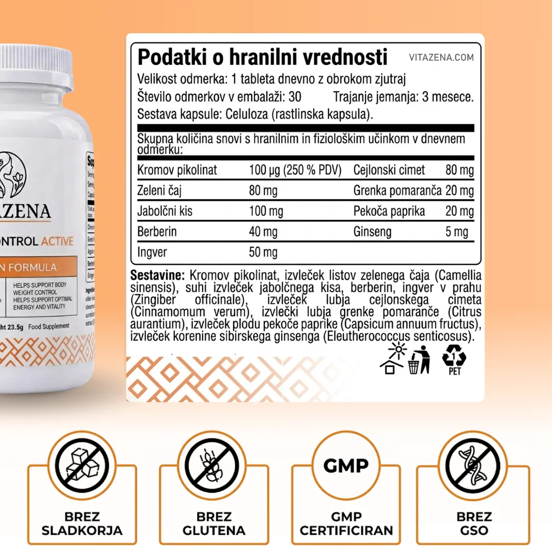 Appetite Control Active - Za nadzor nad apetitom in zmanjšanje teže