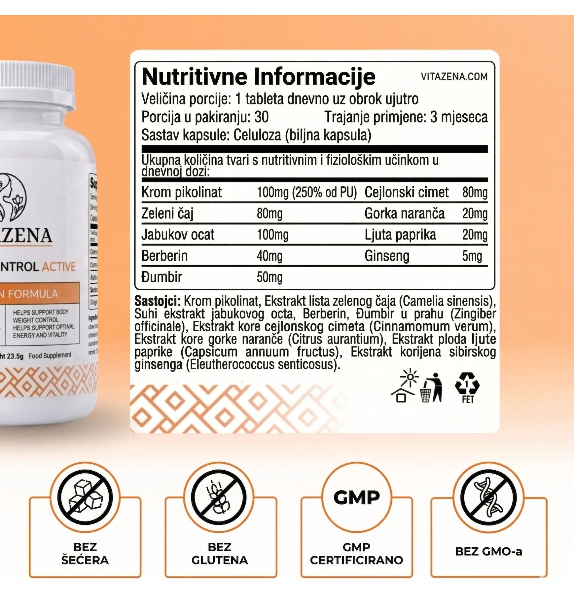 Appetite Control Active - Za kontrolu apetita i smanjenje tjelesne težine