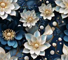 50 Midjourney prompts Seamless Floral patterns