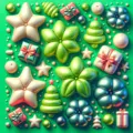 30 Dall-E 3 and ChatGPT Prompts 3D puffy Christmas patterns