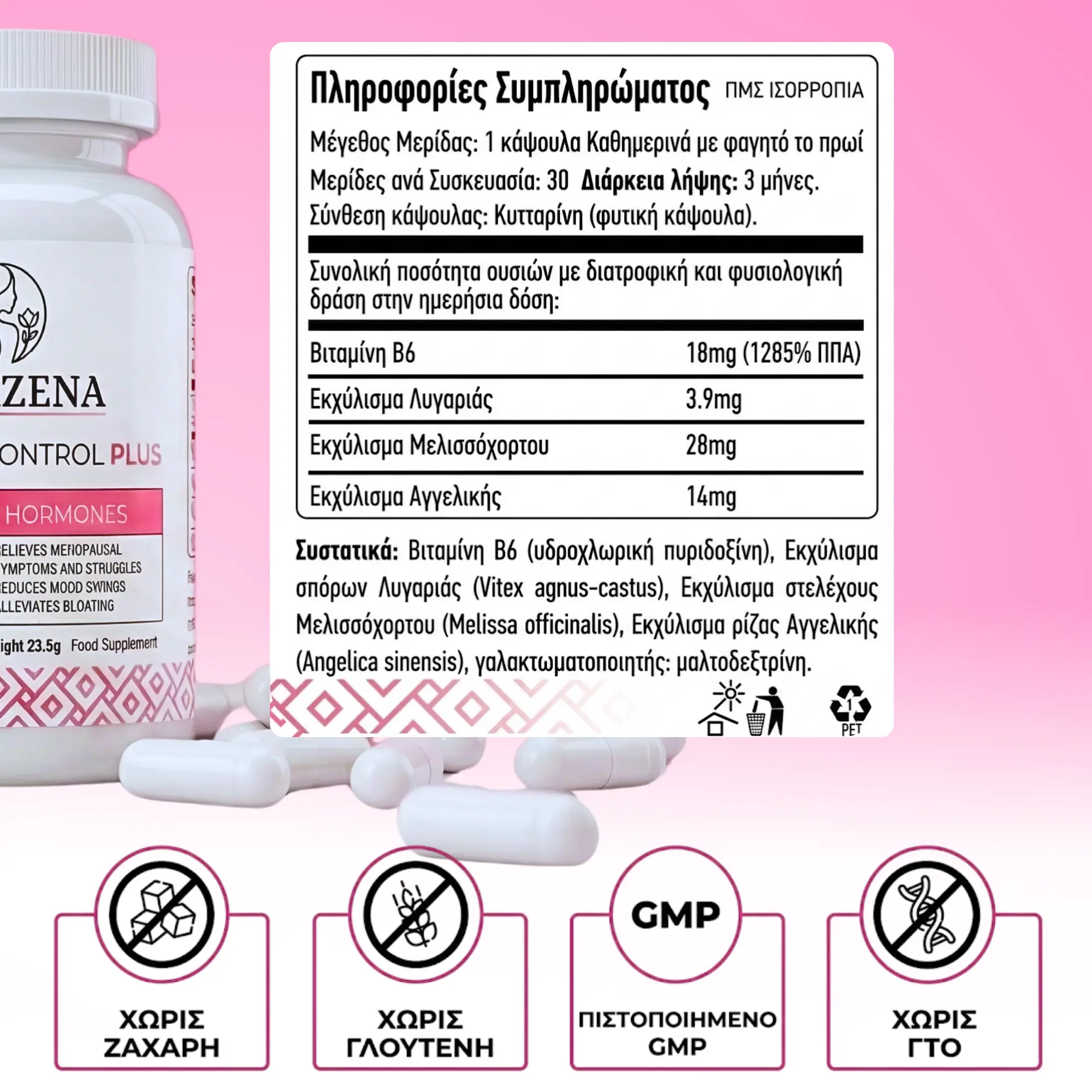 Hormone Control Plus - Γυναικεία Φροντίδα για Εμμηνόπαυση και Περιεμμηνόπαυση