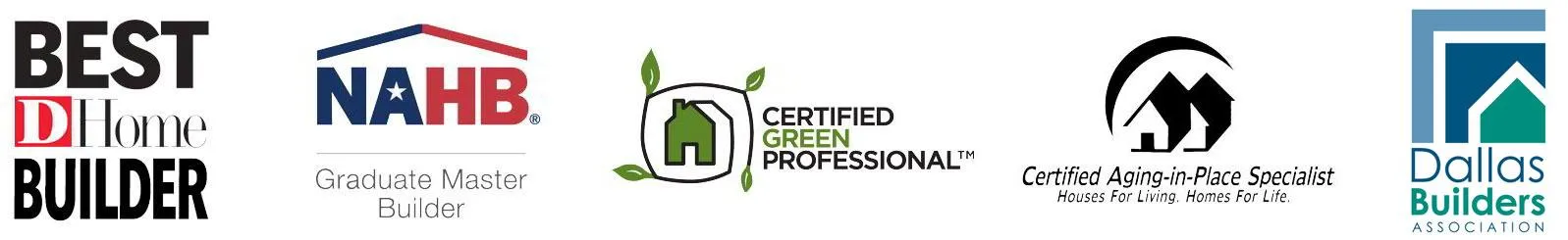 Homebuilder Certifications for Bella Custom Homes, Dallas TX