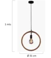 Lámpara Colgante Rustica Circular