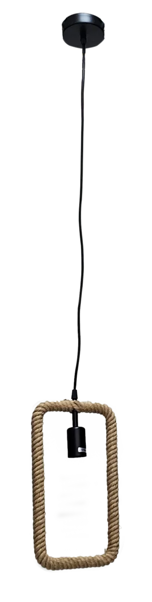 Lámpara Colgante Rustica Rectangular