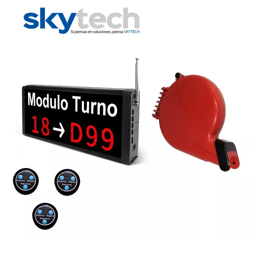 Kit Turnomatic Modulo-numero Inalámbrico Con 3 Botones mas dispensador de números