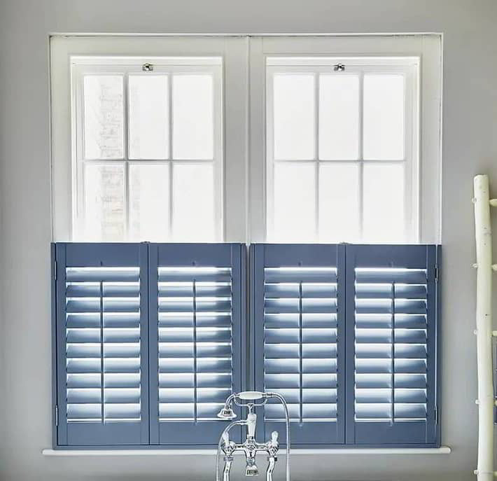 Cafe Style Shutters Homefair Blinds   Cafe Style Shutters Blue 6040957 