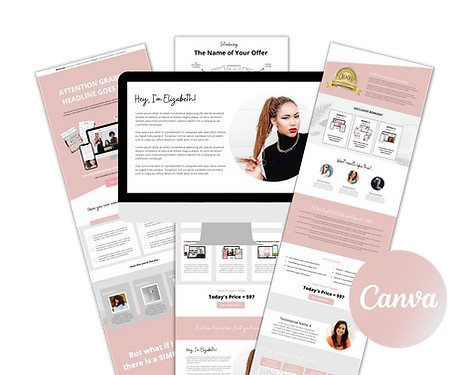 Modern Sales Page Template Canva Template WEN