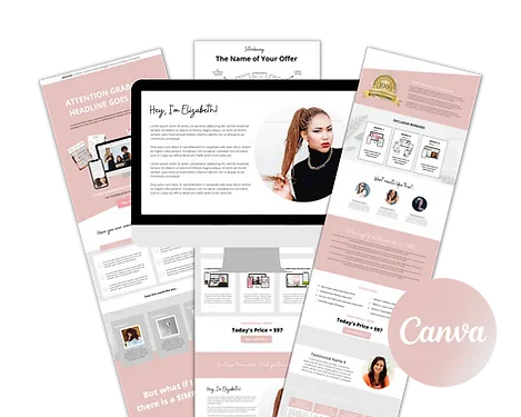 Modern Sales Page Template - Canva Template | WEN