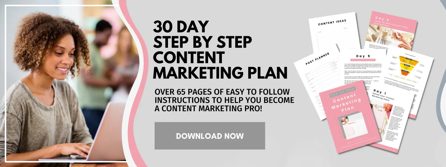 Content Market Plan Freebie Banner