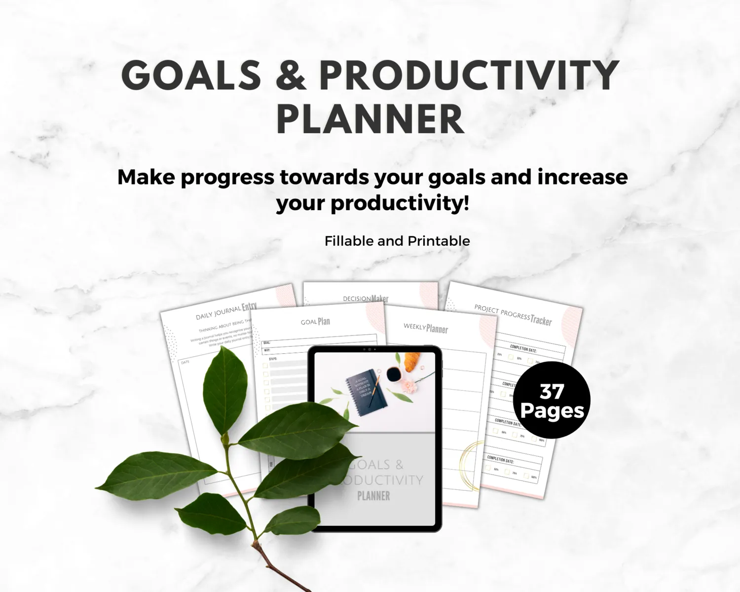 Goals & Productivity Planner | Achieve Your Dreams with Focus and Efficiency
