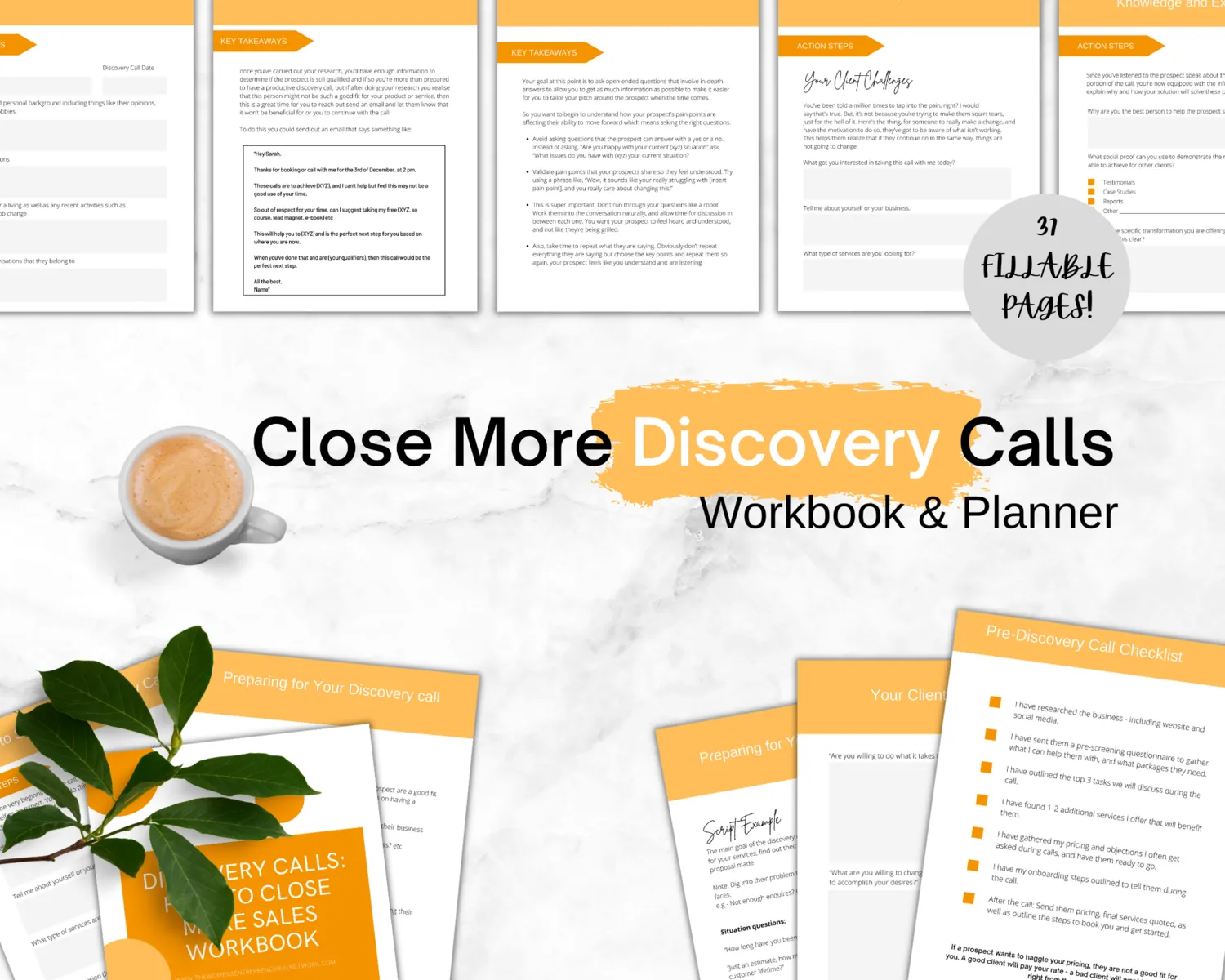 Discovery Call Workbook, Planner, and Client Consultation Guide