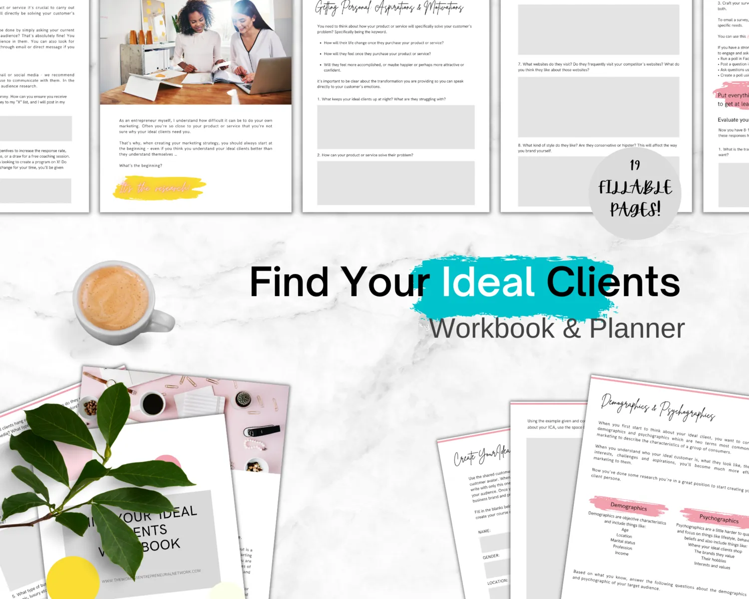 Ideal Customer Workbook for Target Audience Profiling and Dream Client Connection