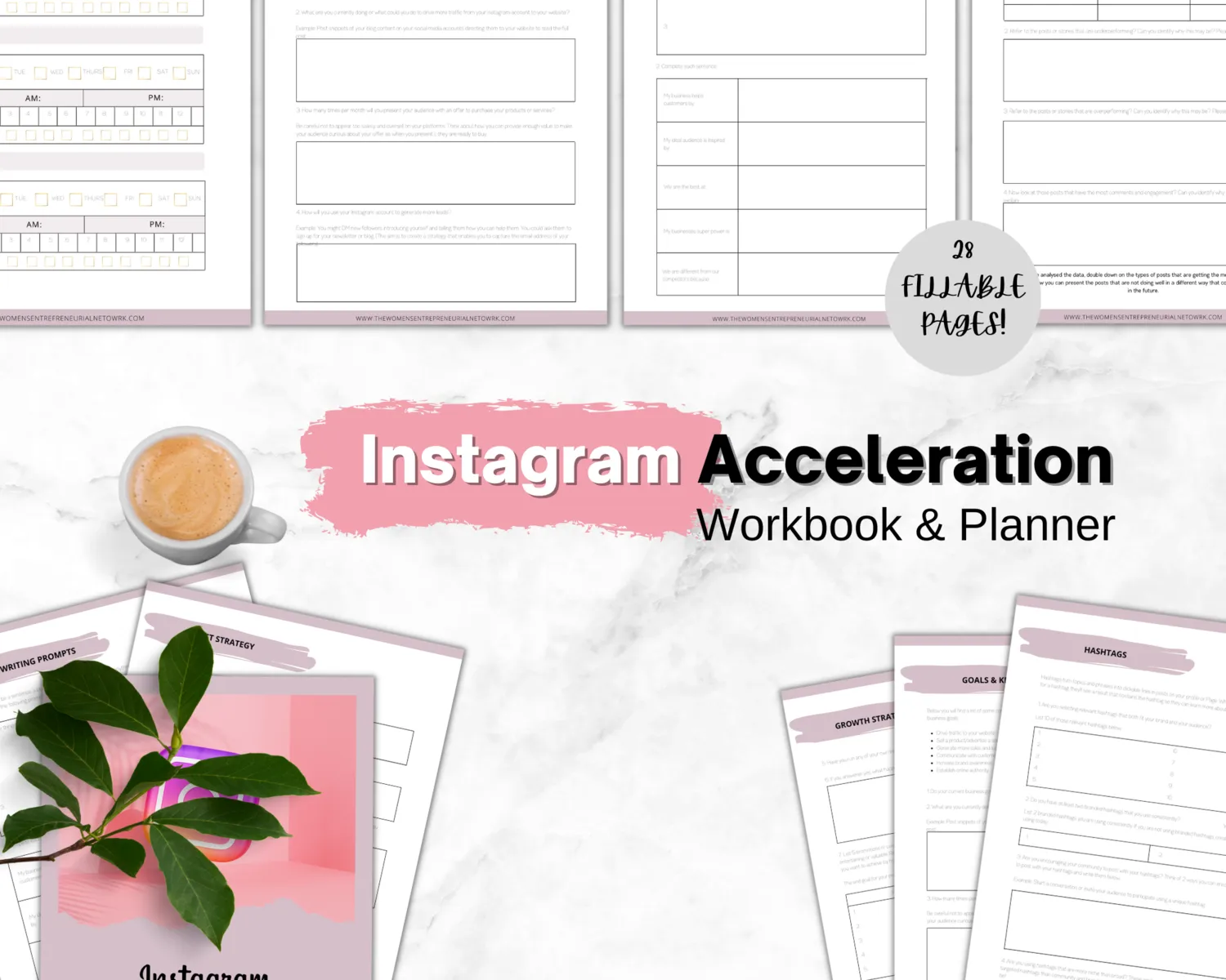 Instagram Growth Accelerator: Strategy Workbook, Content Planner, and Engagement Guide