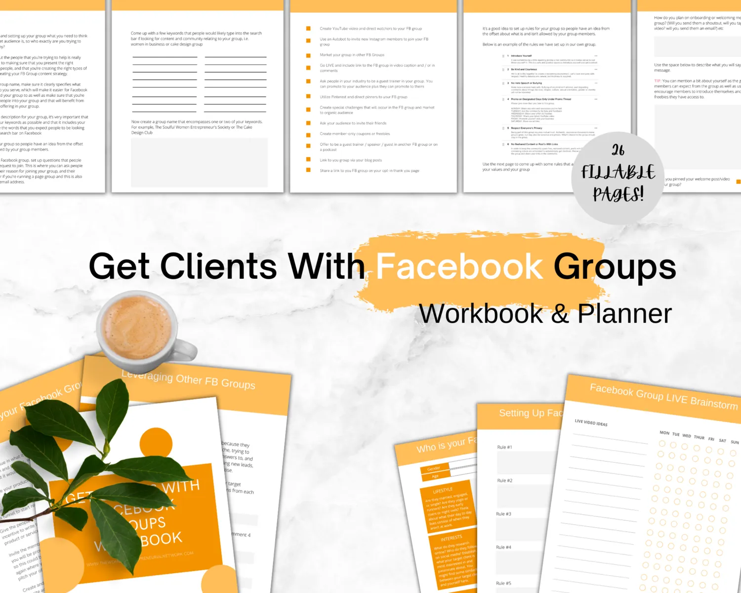 Facebook Group Workbook, Planner, and Training for Community Growth and Business Success