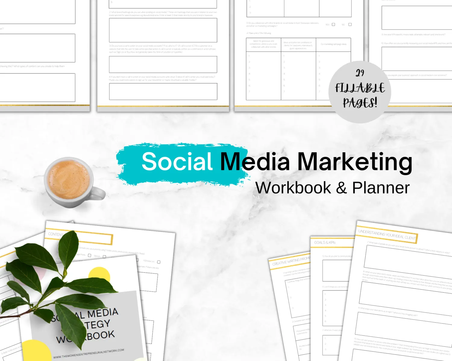 Social Media Workbook, Strategy Guide, and Planner for Explosive Growth