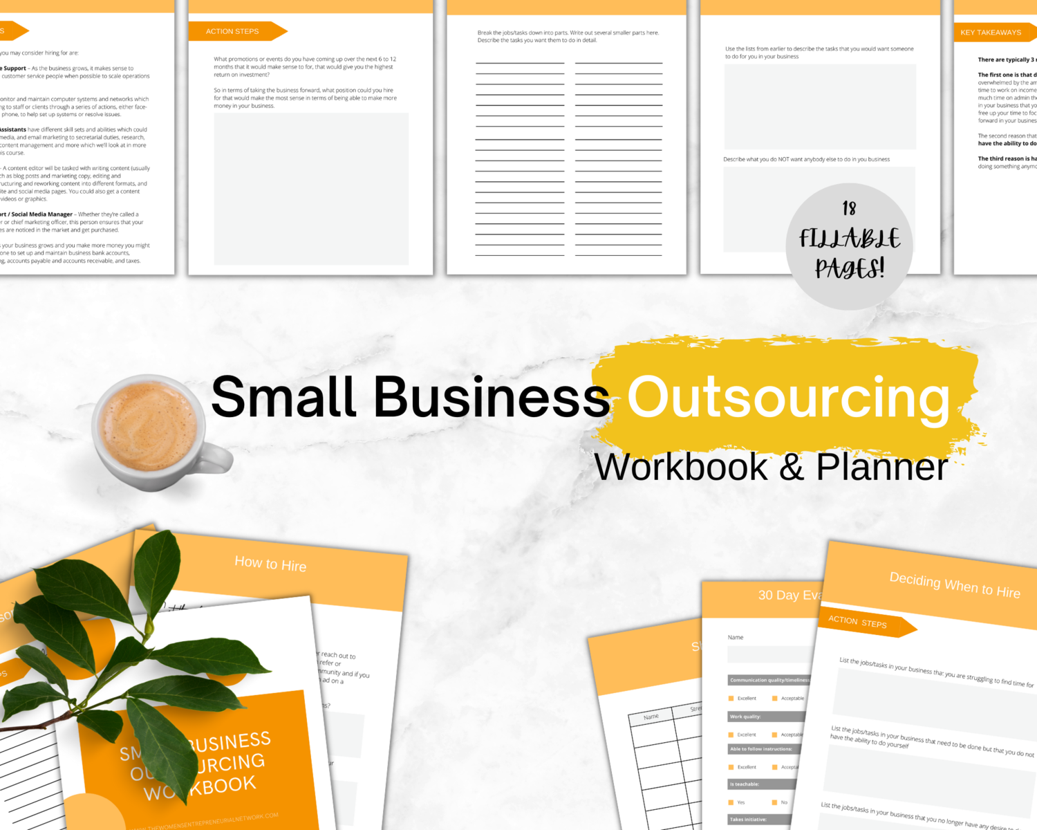 Outsourcing Workbook Fillable | Outsourcing Planner | Outsource Strategy